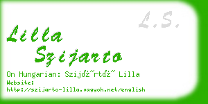 lilla szijarto business card